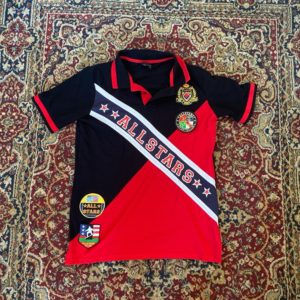 Red and Black All Stars Krisp NYC Polo Shirt